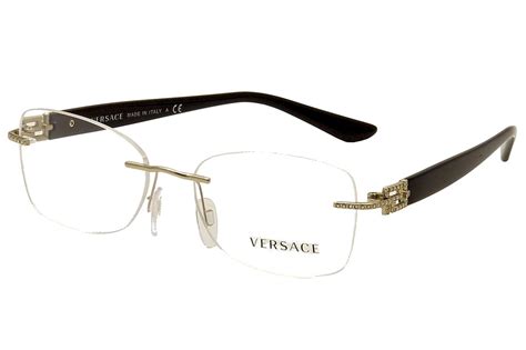 versace spectacles|versace rimless eyeglasses.